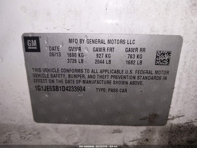 Chevrolet Sonic Ltz Auto