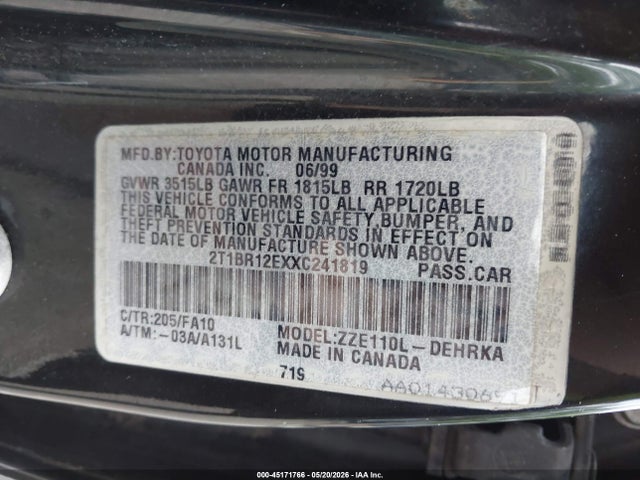 Toyota Corolla Ve