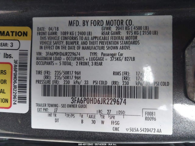 Ford Fusion Se