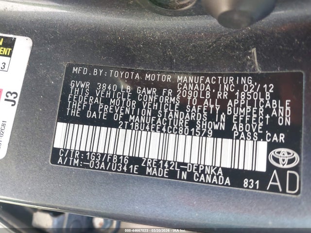 Toyota Corolla Le