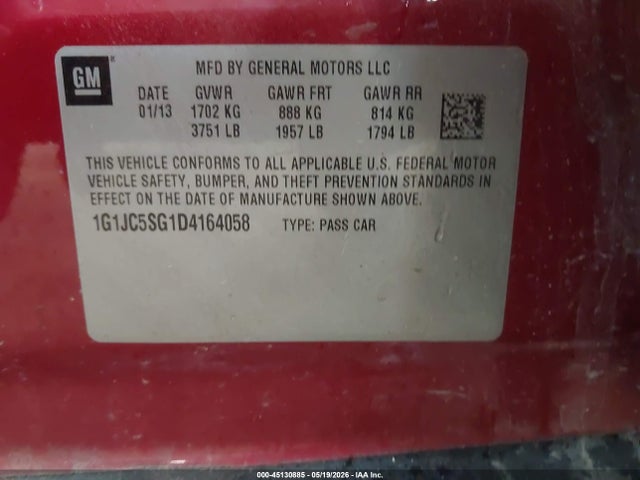 Chevrolet Sonic Lt Auto