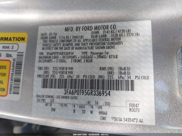 Ford Fusion Se