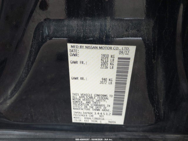Nissan Altima 2.5 Sv