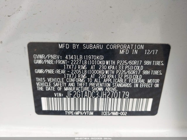 Subaru Crosstrek 2.0i Premium