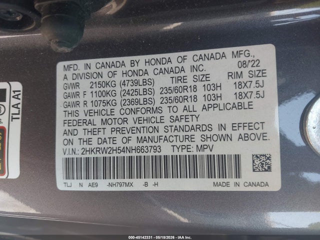 Honda CR-V Awd Ex