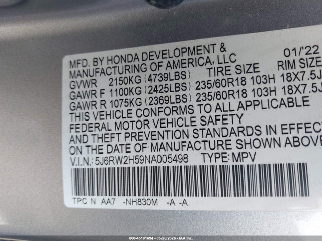 Honda CR-V Awd Ex