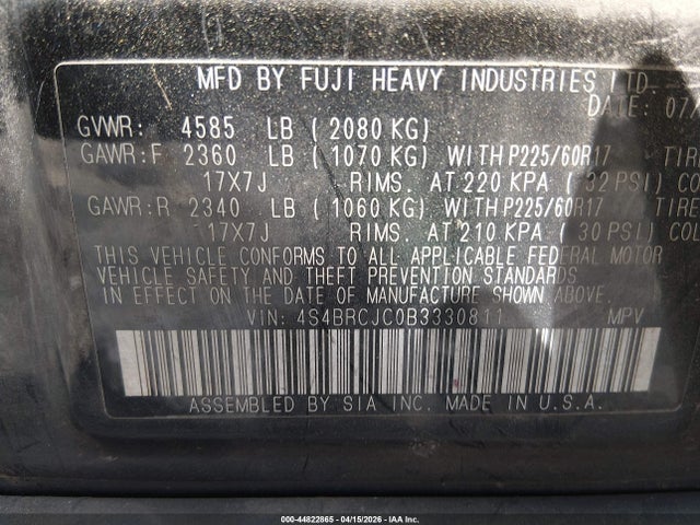 Subaru Outback 2.5i Limited