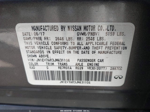 INFINITI Q50 3.0t Luxe