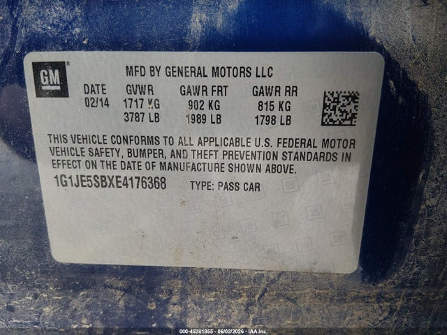 Chevrolet Sonic Ltz Auto