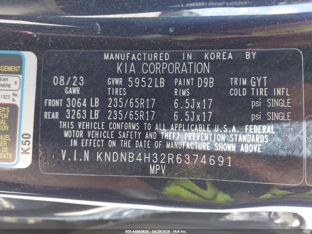 Kia Carnival Lx Seat Package
