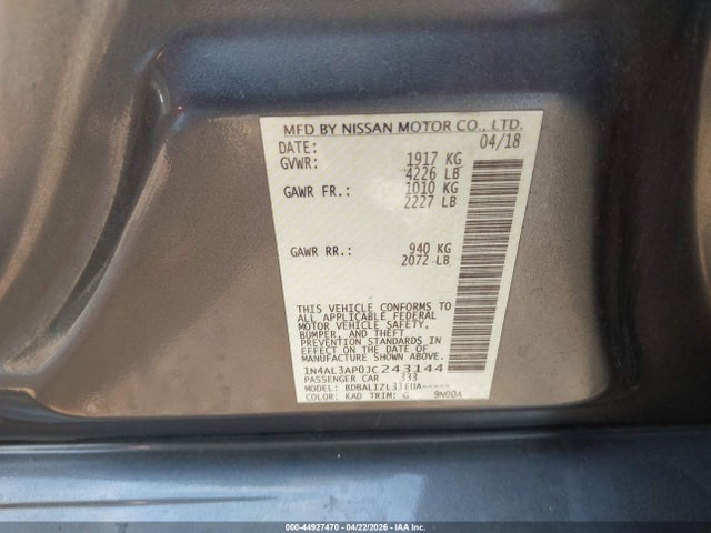 Nissan Altima 2.5 Sv
