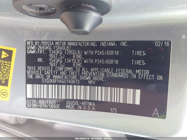 Toyota Highlander Le Plus V6