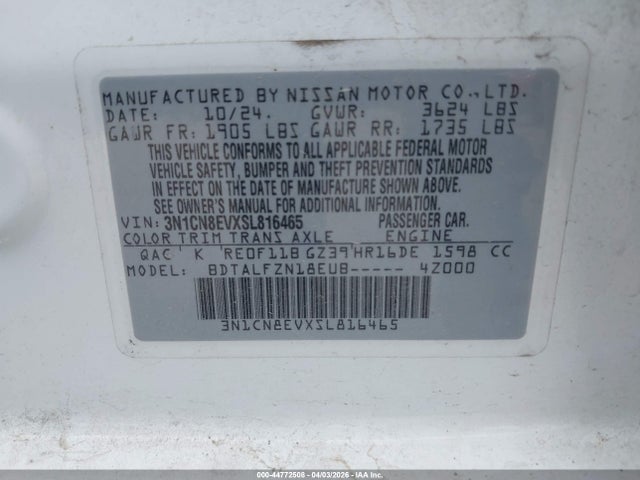 Nissan Versa 1.6 Sv