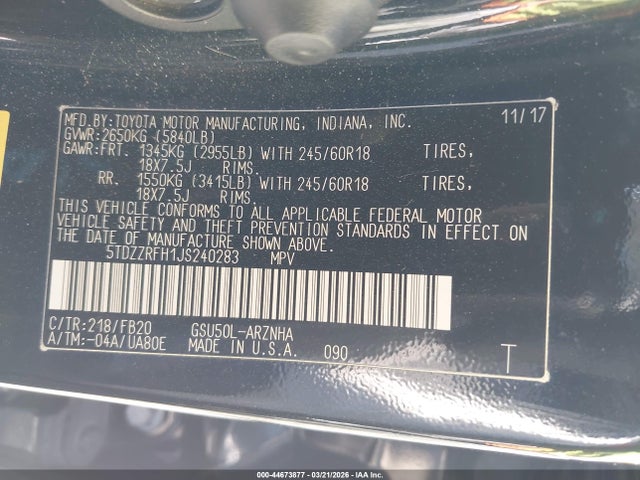 Toyota Highlander Le