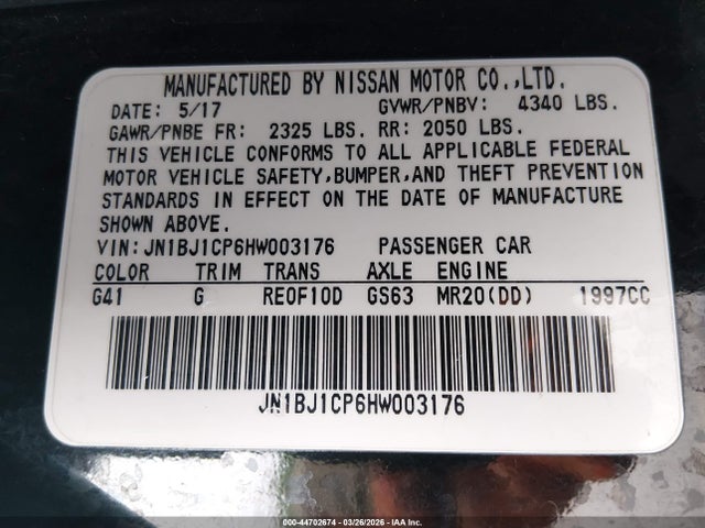 Nissan Rogue Sv