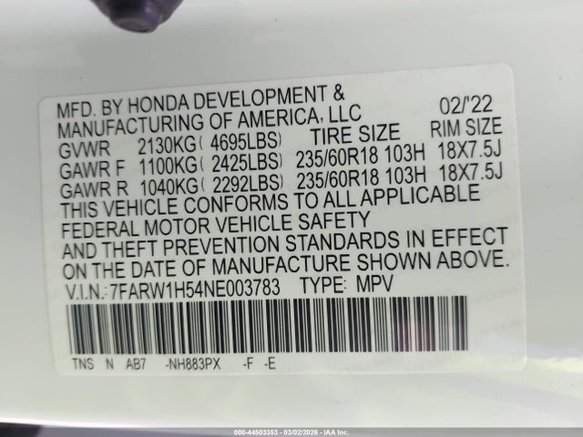 Honda CR-V 2wd Ex