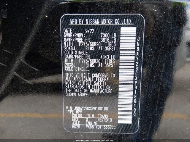 Nissan Armada Sl 2wd