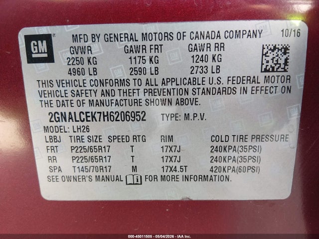 Chevrolet Equinox Lt