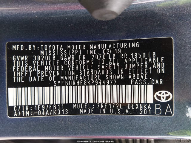 Toyota Corolla Le
