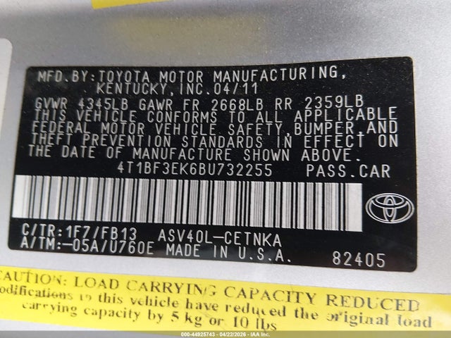 Toyota Camry Le