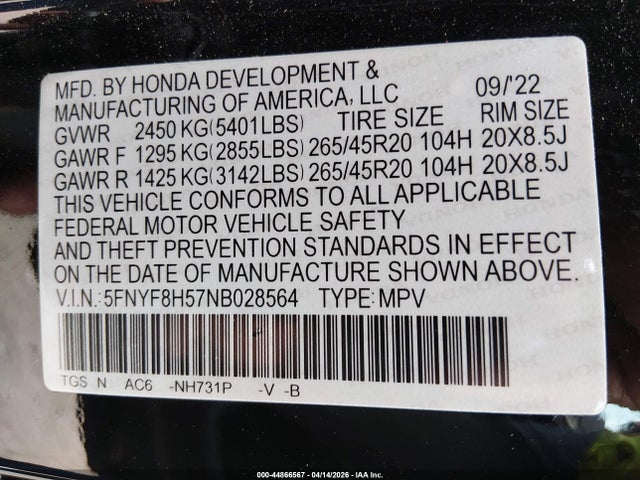Honda Passport Awd Ex-l