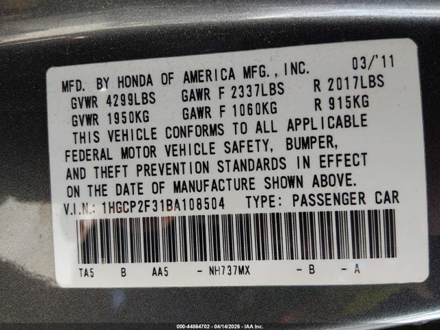 Honda Accord 2.4 Lx