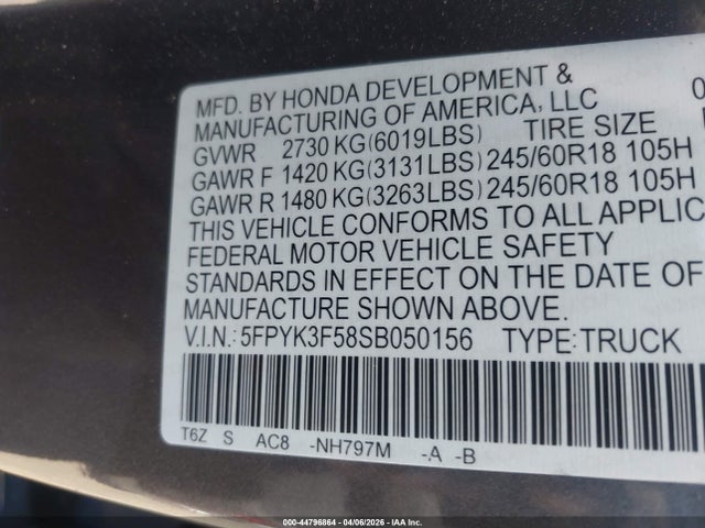 Honda Ridgeline Rtl