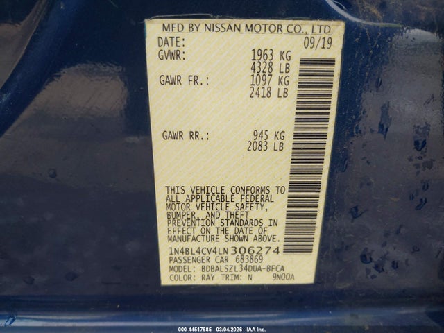 Nissan Altima Sr Fwd