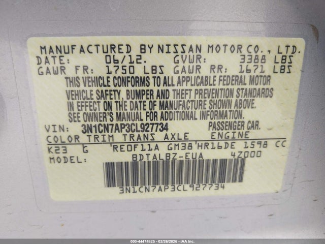 Nissan Versa 1.6 Sv