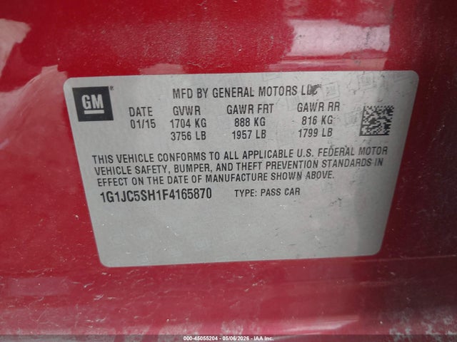 Chevrolet Sonic Lt Auto