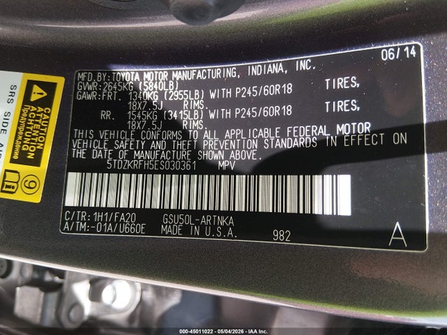 Toyota Highlander Le Plus V6