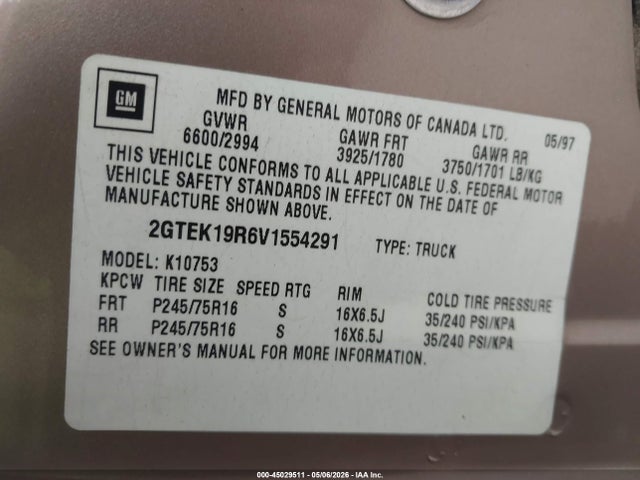 GMC Sierra 1500 Sl Wideside
