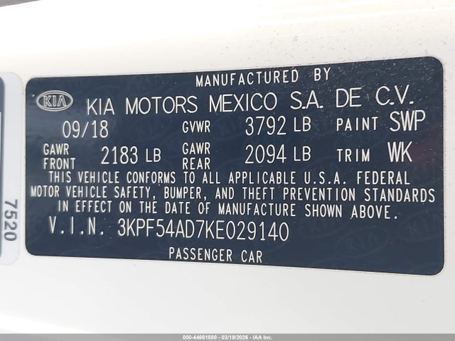 Kia Forte Ex