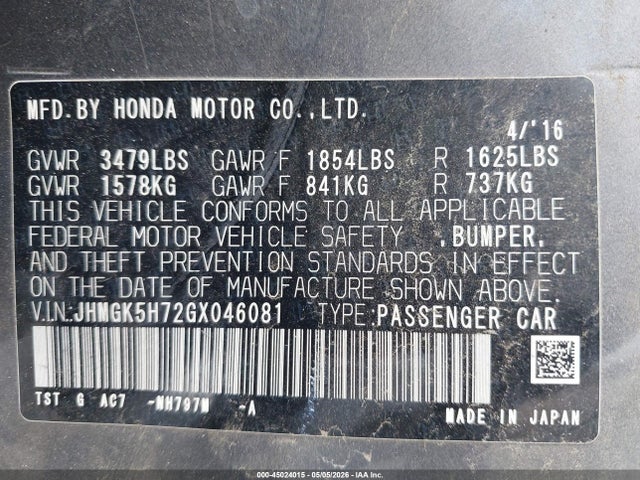 Honda Fit Ex