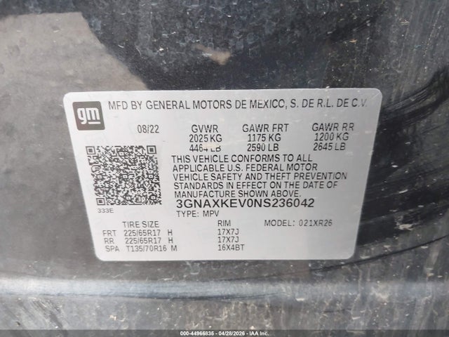 Chevrolet Equinox Fwd Lt