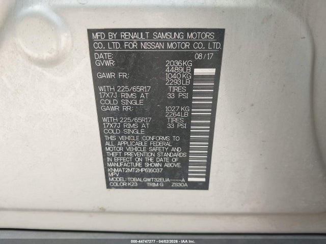 Nissan Rogue Sv