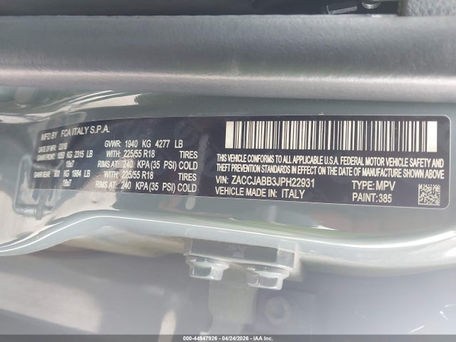 Jeep Renegade Altitude Fwd