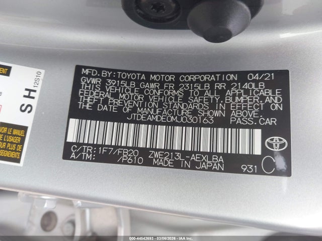 Toyota Corolla Hybrid Le