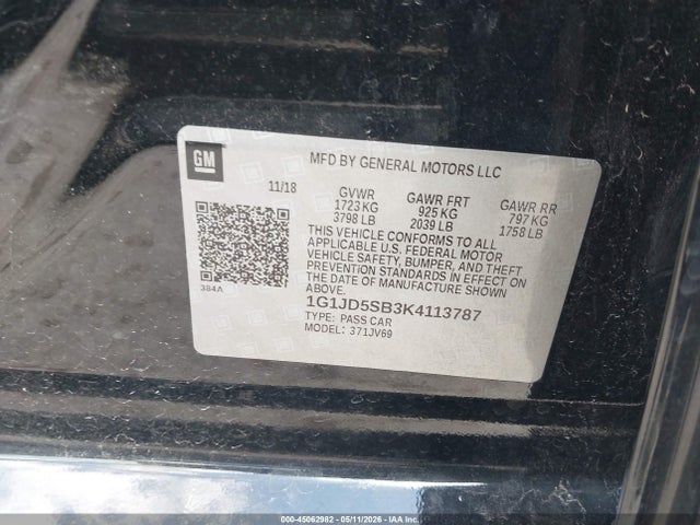 Chevrolet Sonic Lt Auto