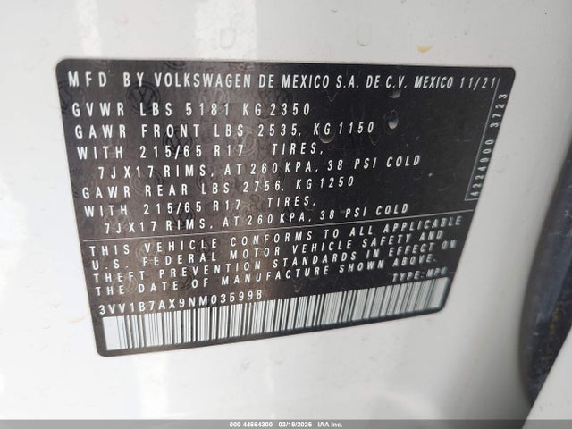 Volkswagen Tiguan 2.0t S