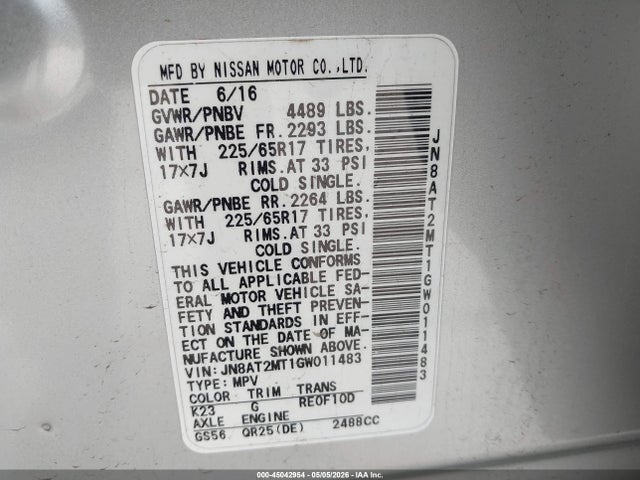 Nissan Rogue S