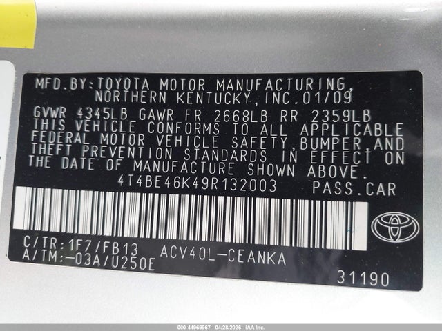 Toyota Camry Le