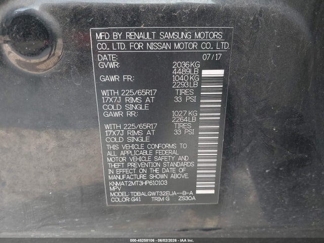 Nissan Rogue Sv