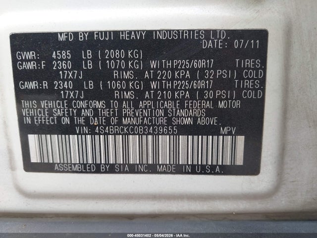 Subaru Outback 2.5i Limited