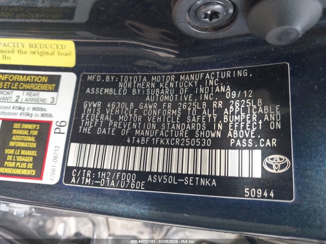 Toyota Camry Le