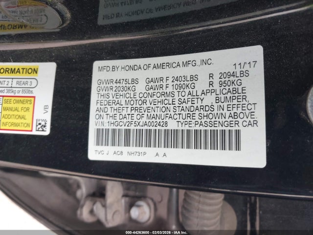Honda Accord Ex-l 2.0t