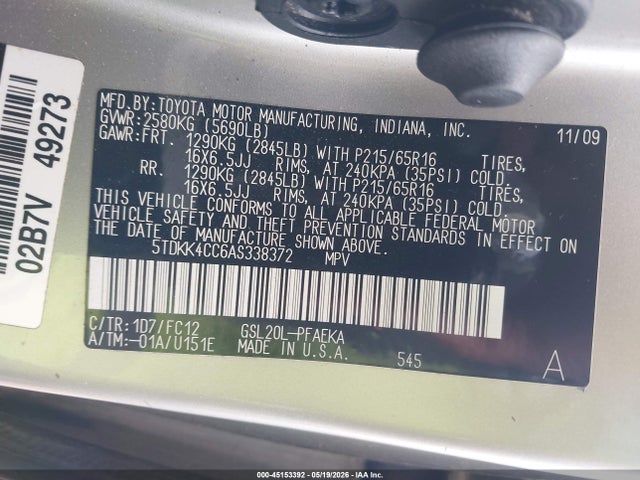 Toyota Sienna Le