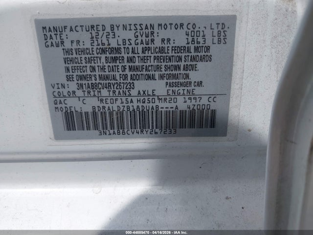 Nissan Sentra Sv Xtronic Cvt