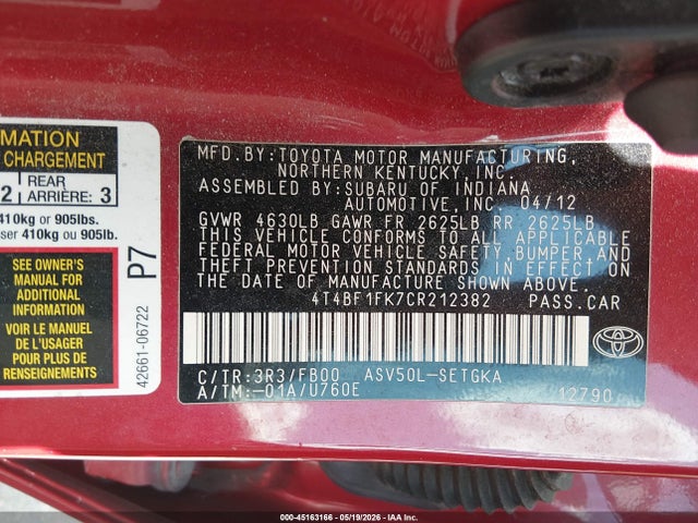 Toyota Camry Xle