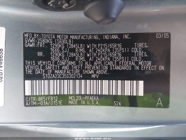 Toyota Sienna Le